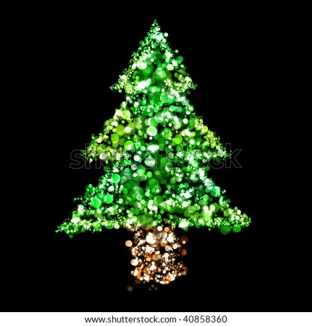 lights in the shape of a christmas tree stock photo lights in the shape of a christmas tree stock photo