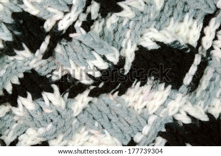 Crochet Pattern in Black, Gray and White Color.