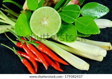Ingredients for Thai\'s cuisine \