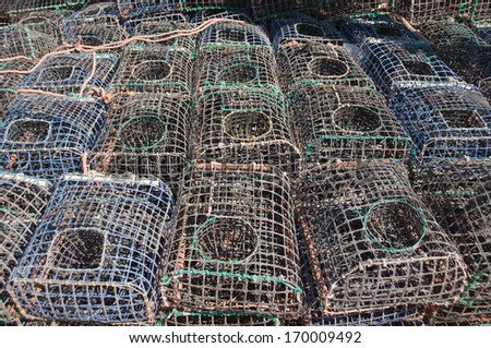 cages for fishing seafood
