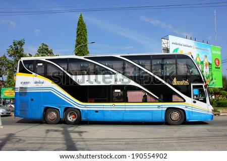 CHIANGMAI, THAILAND- OCTOBER 23 2012: Chan tour company bus no.18-9 route Bangkok and Chiangmai. Photo at Chiangmai bus station, thailand.