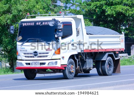 CHIANGMAI, THAILAND - MAY 25 2014   Private 6 wheel Dump Truck  Photo at road no 121 about 8 km from downtown Chiangmai, thailand