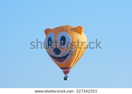CHIANGMAI, THAILAND -JANUARY 21 2012: An unidentified Cat hot air balloon. Photo in Chiangmai balloon festival, Chiangmai. Thailand.
