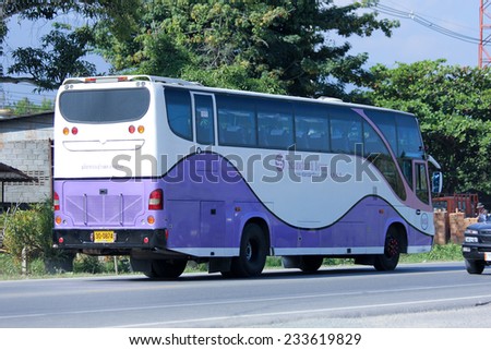 CHIANGMAI, THAILAND - NOVEMBER 24 2014: Travel bus of Standard tour. Photo at road no 121 about 8 km from downtown Chiangmai, thailand.