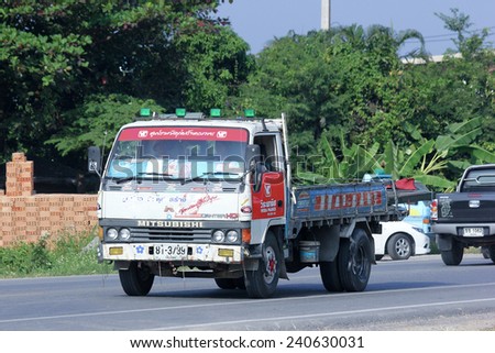 CHIANGMAI, THAILAND -OCTOBER 18 2014: Truck  of  Weera Phanich Company. Photo at road no.121 about 8 km from downtown Chiangmai, thailand.