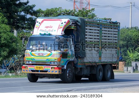 CHIANGMAI, THAILAND - NOVEMBER 1 2014:   Private Truck. Photo at road no.121 about 8 km from downtown Chiangmai, thailand.