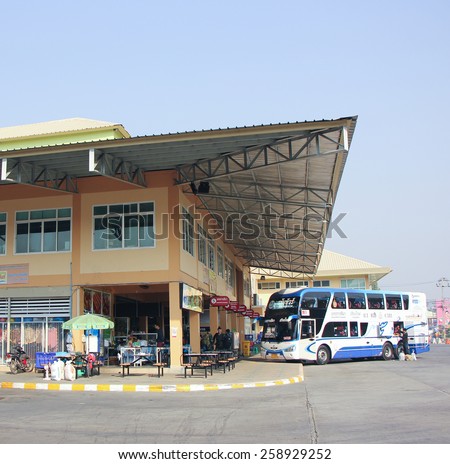 CHIANG MAI, THAILAND - FEBRUARY  28 2015:  New building of New Chiang Mai bus station. Photo at Chiangmai bus station, thailand.
