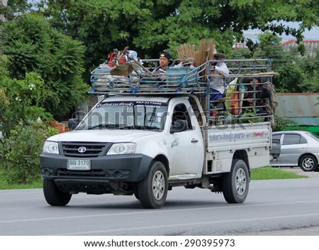 CHIANGMAI, THAILAND -JUNE 25  2015: Private Garden truck service for home. Photo at road no 121 about 8 km from downtown Chiangmai, thailand.