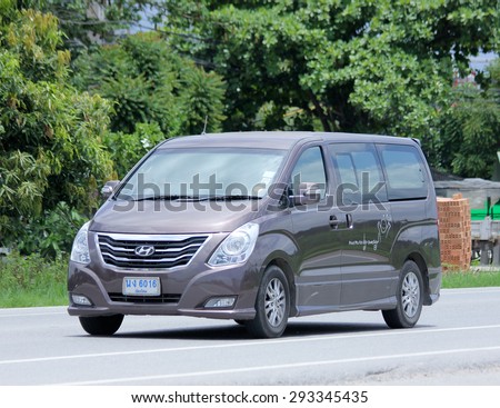 CHIANGMAI, THAILAND -JUNE 30 2015: Private van. Hyundai H-1 Van from Korea. Photo at road no.1001 about 8 km from downtown Chiangmai, thailand.