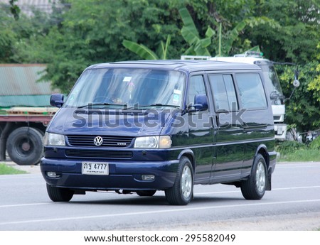 CHIANGMAI, THAILAND -JULY 2 2015:   Private van, Volkswagen Transporter. Photo at road no.121 about 8 km from downtown Chiangmai, thailand.