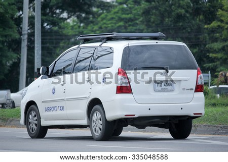 CHIANGMAI, THAILAND -SEPTEMBER  8 2015: Chiangmai Airport Taxi, Service for Passenger from Airport. Photo at road no.121 about 8 km from downtown Chiangmai, thailand.