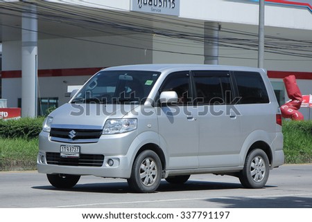 CHIANGMAI, THAILAND -SEPTEMBER  22 2015:  Private car, Mini Van of Suzuki APV. Photo at road no 121 about 8 km from downtown Chiangmai, thailand.