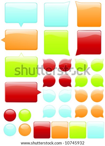 stock vector : Vector speech bubble icons