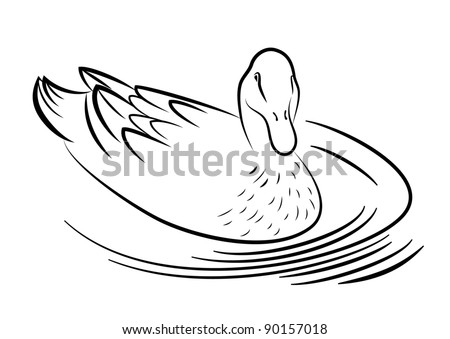 Outline Duck