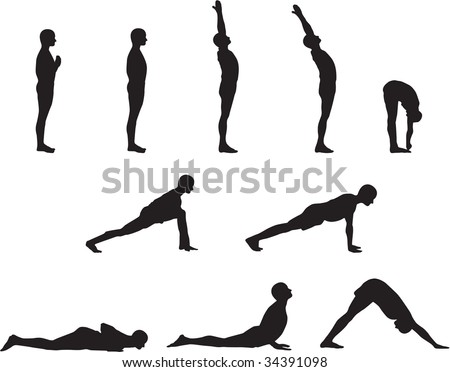 : japanese Stock poses Silhouette  in Photo Poses 34391098 Yoga Basic yoga In Shutterstock