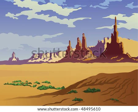Landscape of the Arizona desert.