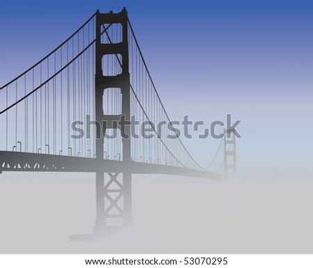 the golden gate bridge fog. of the Golden Gate Bridge