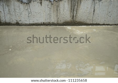 Fresh and wet concrete texture.