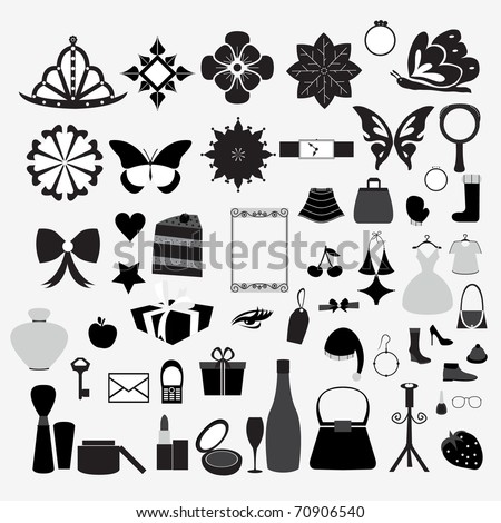 stock vector : Beauty Object Set Vector.