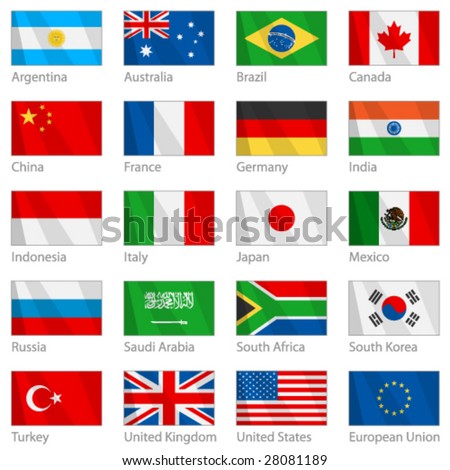 World+flags+border