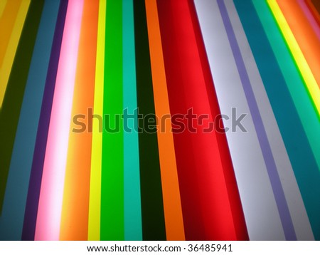 Funky rainbow striped perspective pattern background - stylish bright colors