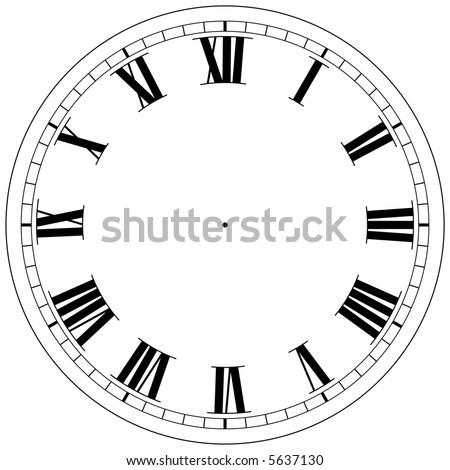 Free Clip Art Clock Face. roman clock face template