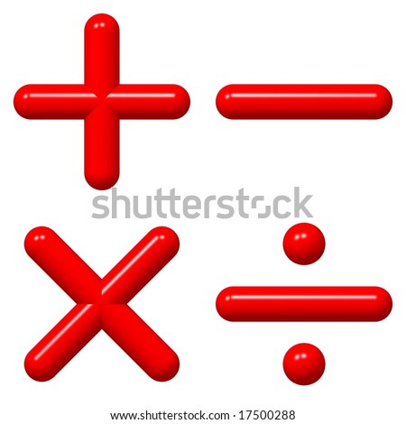 Clip Art Math Symbols. 3d math symbols isolated