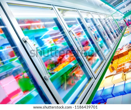 Refrigerator in the supermarket