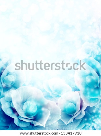 Abstract blue flower background/ Beautiful flower background/ Spring background