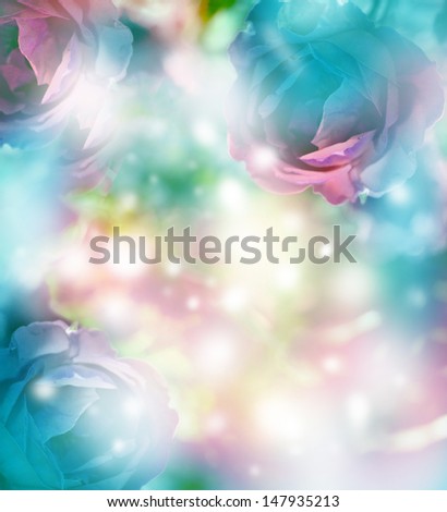 beautiful flowers abstract background made with color filters