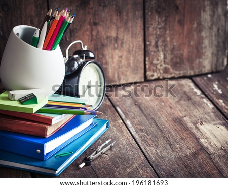 Back to school concept on grunge background