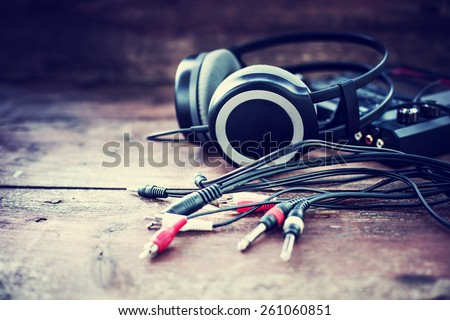 Headphones and DJ equipment
