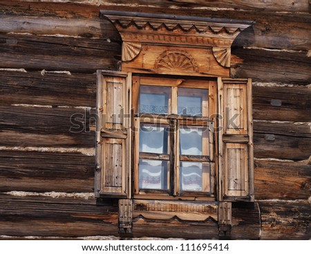A window of a traditional russian house
