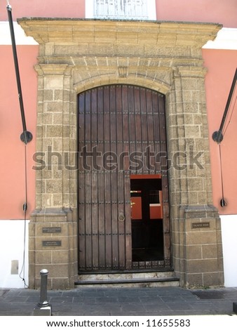 Entry door at government building San Juan, Puerto Rico