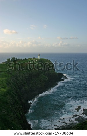 Lighthouse on North shore of Kauai, Hawaii