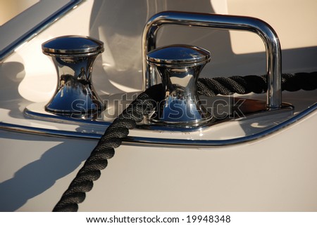 Boat bow line roller