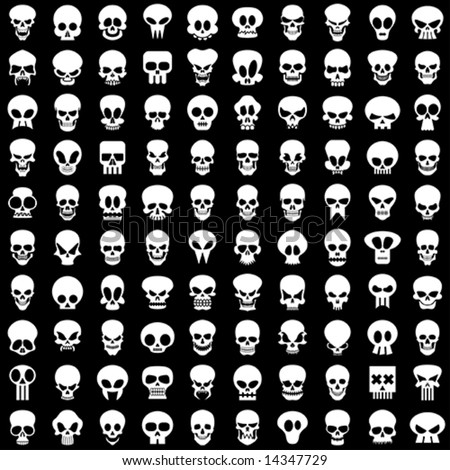 Background Vector on Skulls On Black Background Stock Vector 14347729   Shutterstock