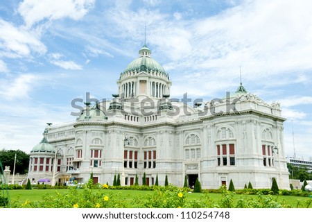 italian neo-classical architecture of Anantasamakhom Throne Hall in Bangkok, Thailand