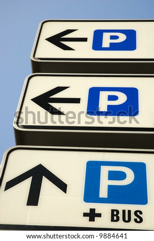 Parking signs with different direction, which one do you prefer?