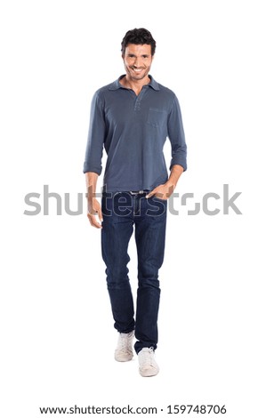 Portrait Of Happy Young Man Isolated On White Background