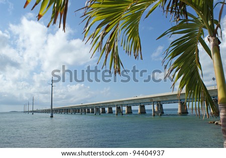 The 7 mile bridge on the way to Key West in the sunshine state Florida