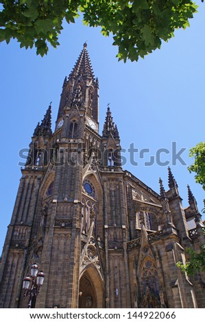 The Cathedral of the Good Shepherd on a sunny day in San Sebastian