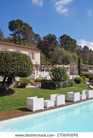 Typical vacation house with a pool in the Southern part of France