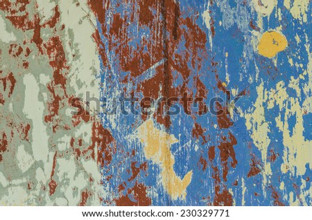 Grunge wall with posters - Urban grunge background