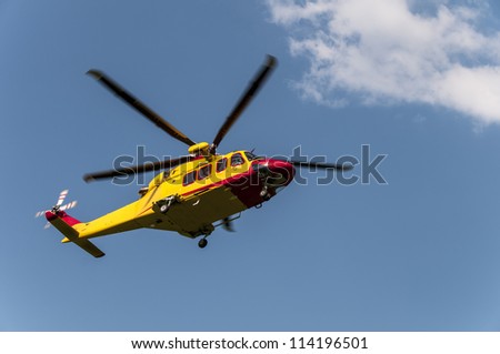 Alpine emergency helicopter rescue, Italy