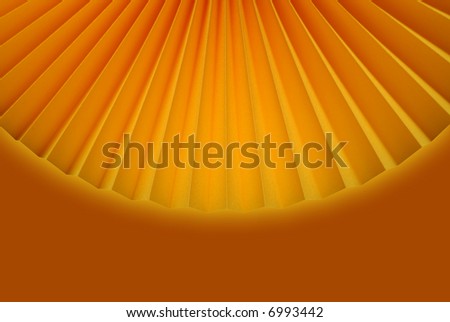 window shutter folded in fan shape