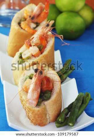 shrimp sandwiches
