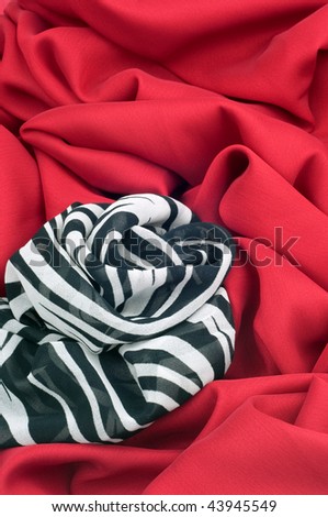 red and zebra print silk background