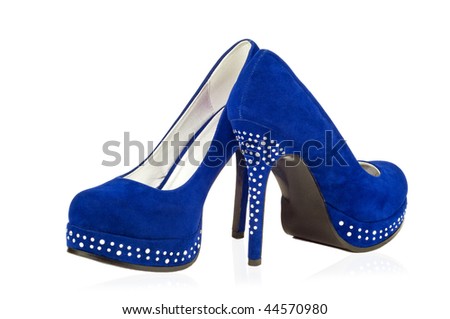 Blue Heeled Shoes