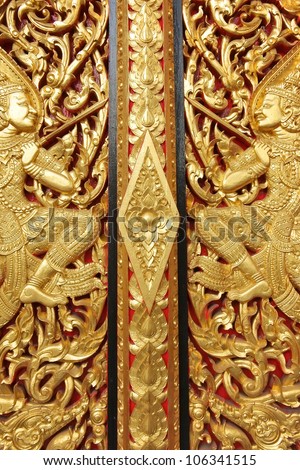 Thai old pattern temple Thai old pattern temple